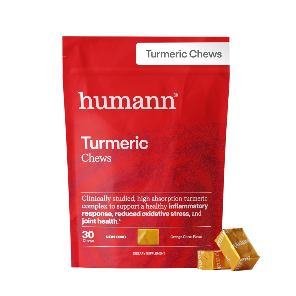 HumanN Turmeric Chews Supplement - Clinically Studied High Absorption Curcumin Complex - Orange Citrus Flavor - från SuperBeets Makers - Joint Health - 30 Count