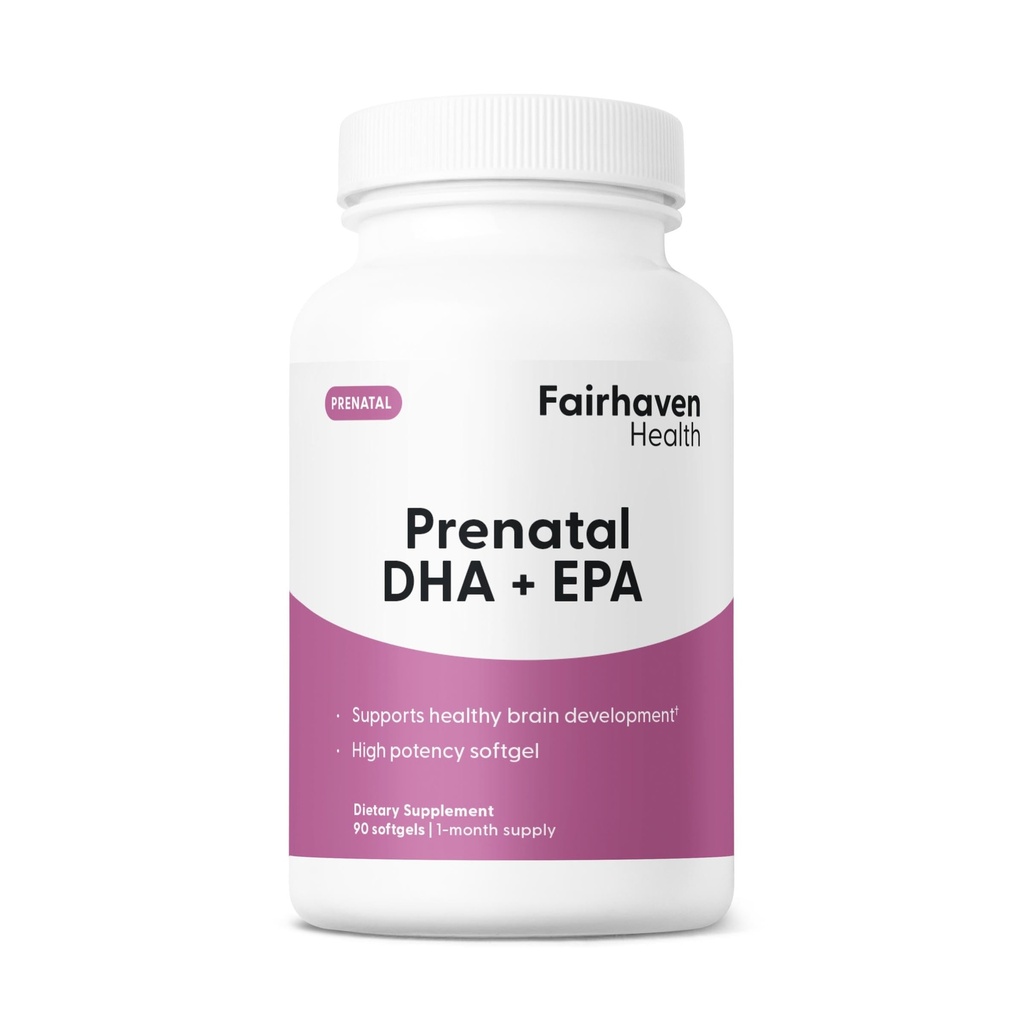 Fairhaven Health Peapod Prenatal DHA Supplements | Premium Icelandic Fish Oil Supplement för hälsosam graviditet | EPA DHA Omega 3 Supplement för hjärna, ögon, hjärtutveckling | Citrus | 90 Softgels
