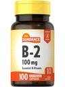 Sundance Vitamin B-2 | 100mg | 100 kapslar | Essential Vitamin Supplement | Non-GMO och Gluten Free Formel