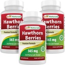 Bästa naturliga Hawthorn Berry 565 mg 180 kapslar (180 greve av 3))