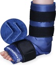 XXL Ankle Foot Ice Pack Wrap för fotskador, Full Coverage Ankle Ice Wrap, Gel Ice Packs Återanvändbar för Plantar Fasciitis, Achilles Tendonitis, Sprained Ankles och Heels, Fibular Injury, Blue