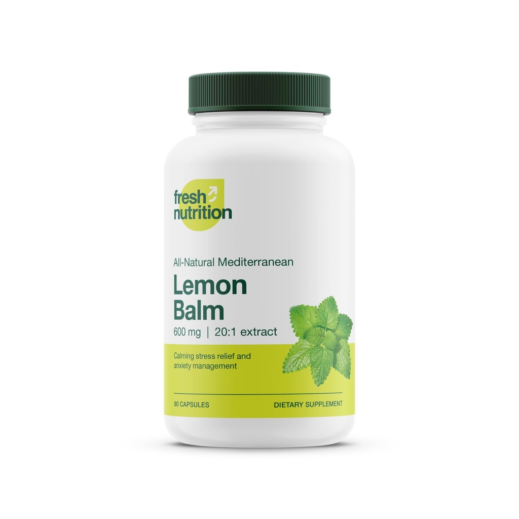 Färsk näring citronbalm extrakt kapslar.