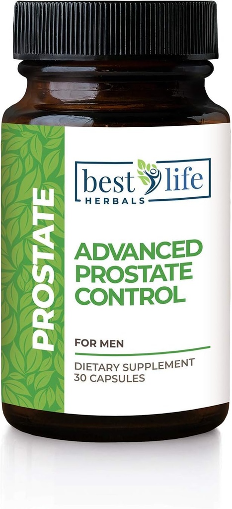 Best Life Herbals Advanced Prostate Control Supplement med Saw Palmetto för män som upplever förstorad prostata, sällsynt urinering, överaktiv blåsa -1 flaska