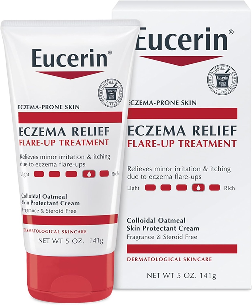 Eucerin Eczema Relief Flare-up Behandling - Ger omedelbar lättnad för Eczema-Prone Skin - 5 uns. Tube