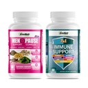 GreeNatr Herbal Menopause Support Komplex för Hot Flashes, Night Sweats, Mood Swings Relief Plus vår 7 i 1 Immune Support med Quercetin, Echinacea, Sambucus Elderberry och Ginger
