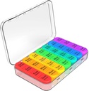 Daviky Weekly Pill Organizer 4 gånger om dagen, Pill Box 7 Day, Medicine Organizer Portable för resor med flyttbar individuell Pill Case Pill Container för att hålla Daily Vitamin, Supplement och Medication