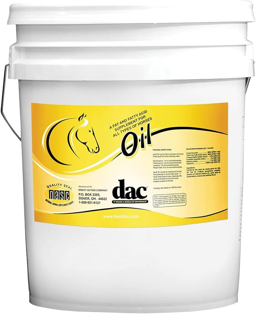 DAC Oil Supplement för alla hästar 5 Gallon
