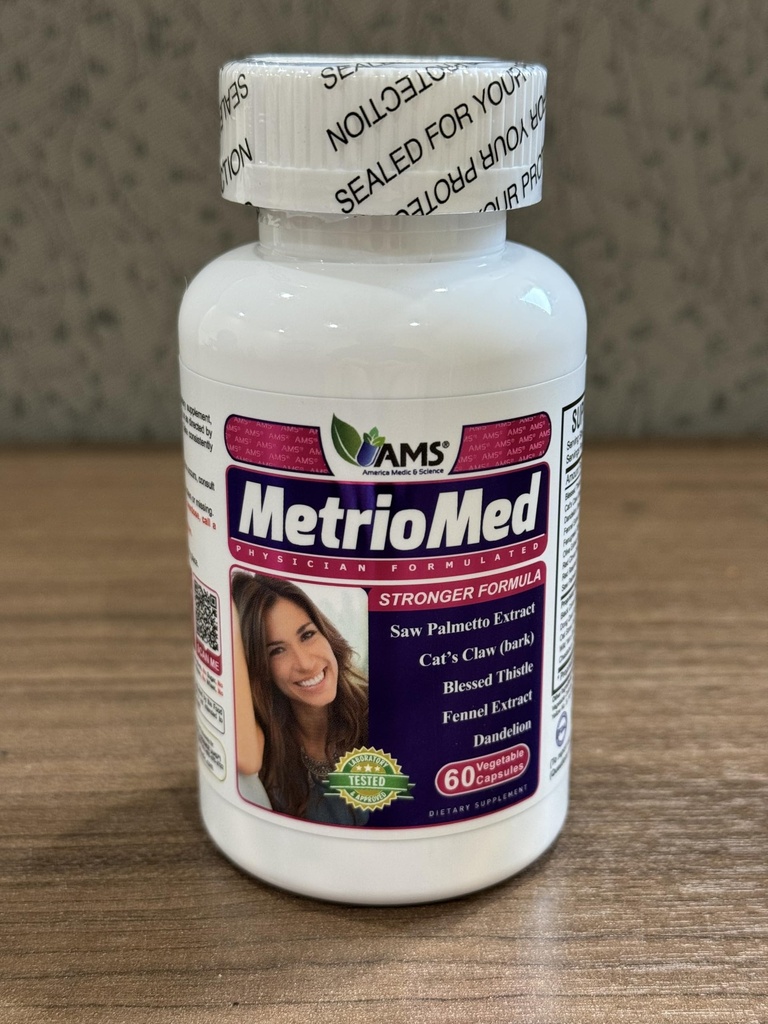 Amerika Medic & Science MetrioMed 60 kapslar | Fertilitet Supplement för kvinnor | Organiska piller med Black Cohosh, Chasteberry och Red Clover Herbs