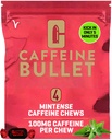 Koffein Bullet 4 Mint Koffein Candies = 400mg Koffein Kick, snabbare än Energigel & Cykling Chews för en mid-Race Endurance Sports och Gaming Caffeinated Energy Boost
