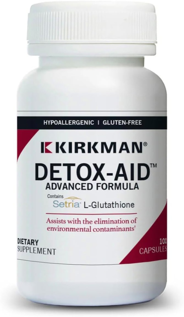 Kirkman - Detox-Aid Advanced Formel - 100 kapslar - Antioxidant Support - Hjälper att ta bort gifter - Hypoallergenic