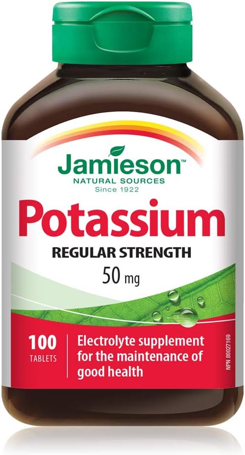 Jamieson Potassium 50 mg, 100 tabletter