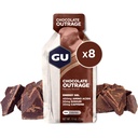 GU Energy Original Sports Nutrition Energy Gel, Vegan, Gluten-Free, 8-Count Tri-Berry och Chocolate Outrage smaker med Aminosyror och elektrolyter