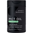 Sportforskning Keto MCT oljepiller från kokosolja | Keto bränsle för hjärnan och kroppen - Icke-GMO Verified, Soy & Gluten Free Liquid Softgels (240 greve)