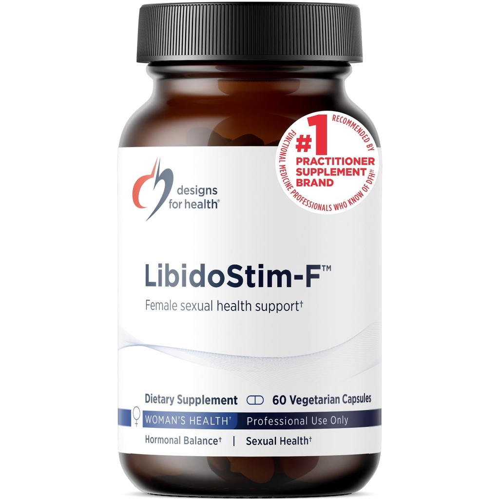 Design för hälsa LibidoStim-F - Formel för kvinnor med Tribulus, DHEA + Ginkgo Biloba - Icke-GMO + Sojafri kvinnlig hälsotillskott (60 kapslar)