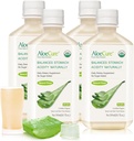 AloeCure USDA Organic Aloe Vera Juice Made Within 12 Hrs of Harvest - Pure Aloe Juice Natural Digestive Supplement to Support Digestion, Immune System och Balanced Stomach Acidity, 4 x 500ml Bottles