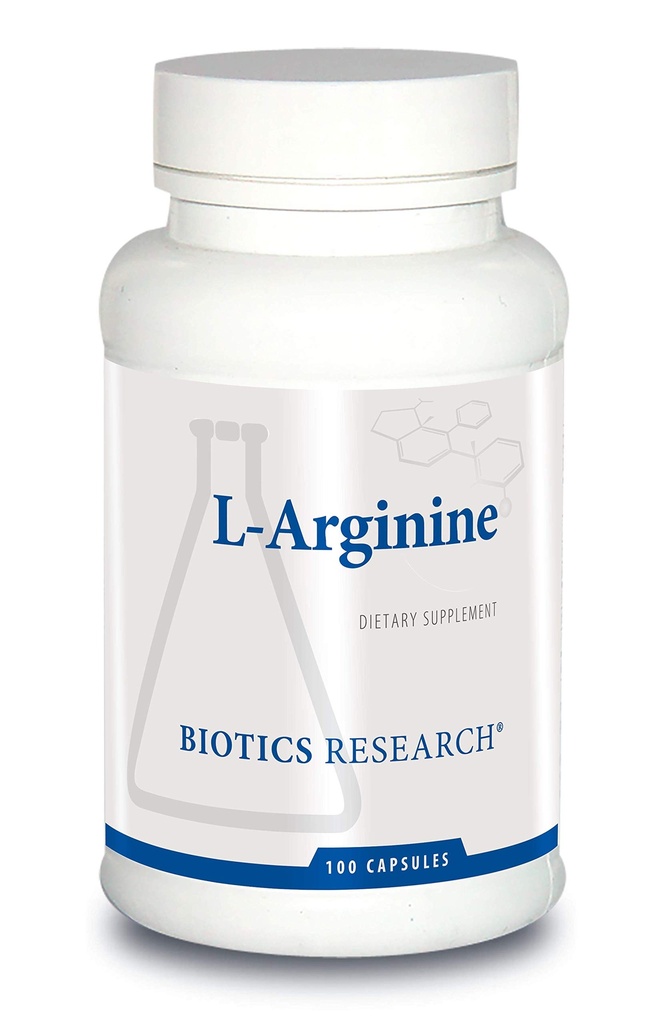 Biotics Research L Arginine, viktig aminosyra, byggande av block för muskler, träningsprestanda, Connective Tissue Support, Nitric Oxide Booster, stöder hjärt-kärlhälsa, 100 kapslar