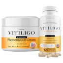 Dermawonder Vitiligo Supplement & Pigmentation Cream Set | 60 Vitiligo Capsules och 4fl Oz Cream | Minska vita fläckar, förbättra hudpigmentering och neutralisera hudton | naturlig lösning (1)