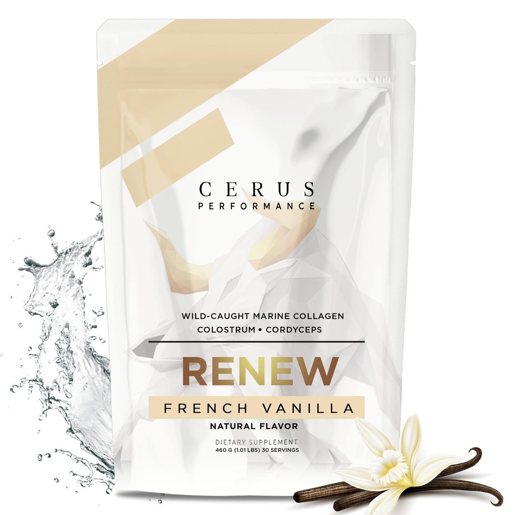 Cerus Performance Renew Premium Athletic Blend - Förbättringsprestanda, Boost Recovery, Support Joint Health & Stamina - Perfekt för idrottare och styrka tränare, 30 portioner