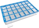 EZY DOSE Pill Organizer Weekly (7-Day), Medicin Planner, Vitamin Box, Småkomponenter med Easy Fill Tray Case, 4 gånger om dagen, Lätt att använda behållare, Clear Lids, Blue, BPA Free