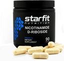 STARFIT - Nikotinamid D-Riboside, Booster NAD+, Energy & Focus Supplement, Anti-Aging Cellular Support, 90 kapslar