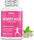 Multivitamin för kvinnor med 39 viktiga näringsämnen, väsentliga vitaminer, mineraler, Horny Goat Weed, Maca, Wild Yam, Red Clover, Cranberry, Arginine, Herbal Supplement | 60 Vegan kapslar | 1 månad Supply