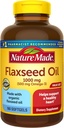 Flaxseed Oil 1000 mg Softgels, 180 greve för hjärthälsa