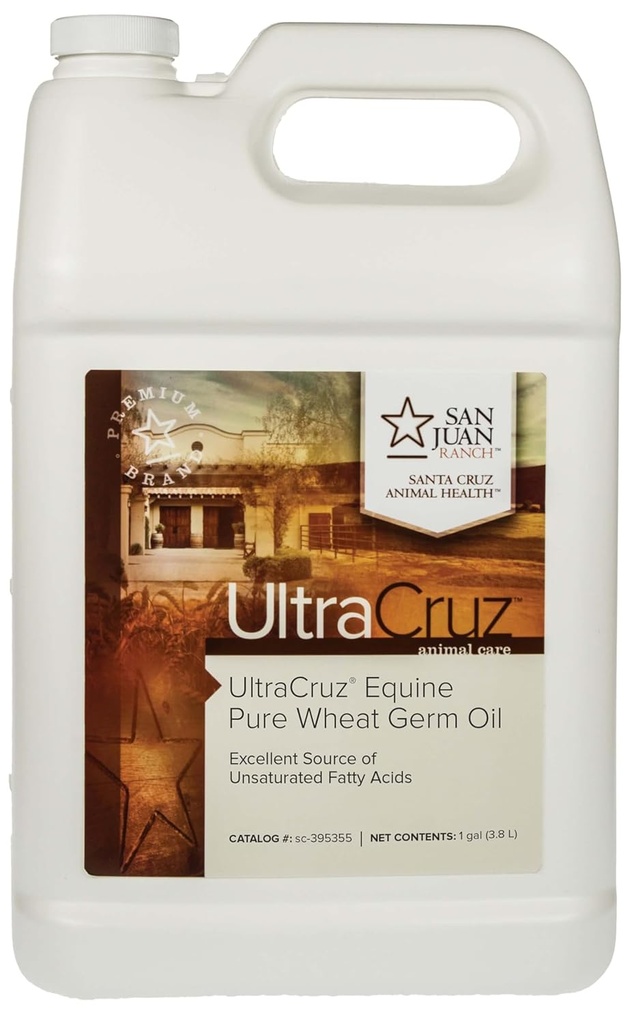 UltraCruz-sc-395355 Pure Wheat Germ Oil Supplement för hästar och boskap, 1 Gallon