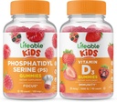 Livlig Fosfatidylserin (PS) Barn + Vitamin D Kids, Gummies Bundle - Great Tasting, Vitamin Supplement, Gluten Free, GMO Free, Chewable Gummy