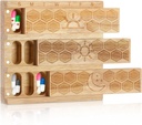 Hushee Wood Weekly Pill Organizer 3 gånger om dagen 7 dagar stor medicin Box Holder Daily Medication Case Vitamin Dispenser Pill Sorter Fish Oil Containers för Weekly Supplements Outdoor Travel