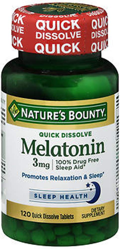 Naturens Brand Bounty Melatonin Quick löser tabletter, 120 ct