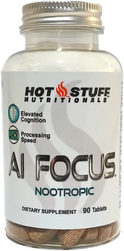 AI Focus - 90 tabletter. Potent Nootropic för förbättrad fokus, kognitiv funktion och mental uthållighet.