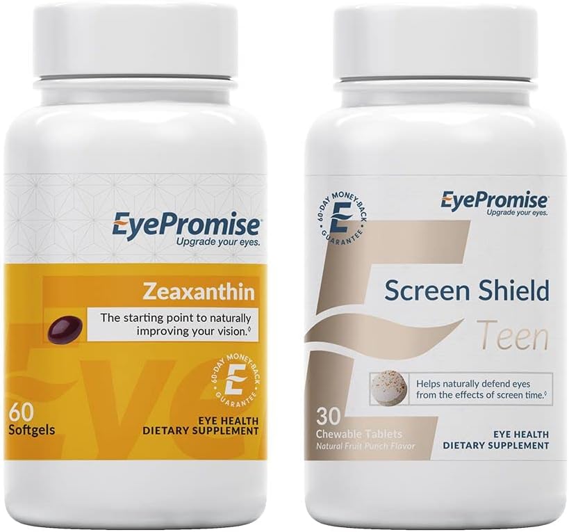 EyePromise Zeaxanthin Eye Vitamin och Screen Shield Teen Chewable Eye Vitamin