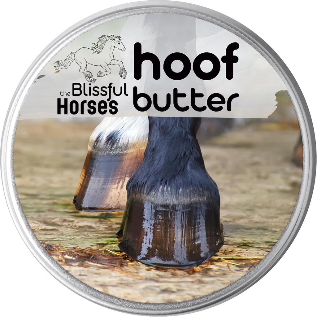 De blissfulla hästarna Hoof Butter All Natural Support för din hästs Hooves, 4-Ounce