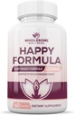Hellande Wellness Happy Formula Natural Formula Relief Supplement för kvinnor och män | 60 kapslar