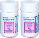 MAJOR Banohpen - Fullständig allergimedicin - Difenhydramin HCI 50 mg - Antihistamin - 100 kapslar (2 Pack)
