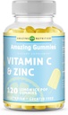 Fantastiska formler Vitamin C med Zink Supplement | Lemon Ice Pop smak | 120 Gummies