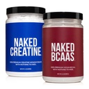 Naked Pure Creatine Monohydrate 100 portioner + 100 portioner osmakade nakna BCAAs Vegan Bundle