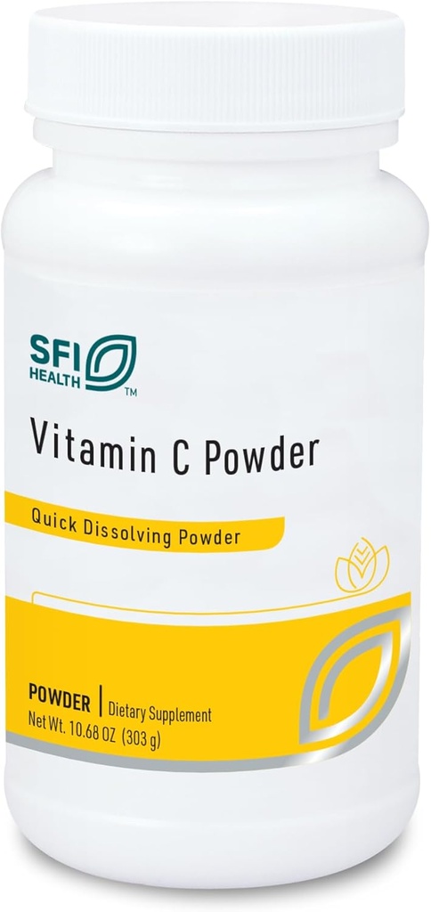 Klaire Labs Vitamin C Powder - Pure 1000 Milligrams L-Ascorbic Acid, Supports Immune System & Collagen Production (250 Servings, 250 Grams)