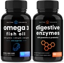 NutraChamps Omega 3 Fish Oil och Digestive Enzymes 2 Pack Bundle