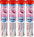 Mivolis Iron + Vitamin C effervescent Tablets - Dietary Supplements 4 Packs x 20 stycken | Tyskland