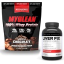 Myogenix Liver Support Supplement & Myolean Chocolate Whey Protein – Advanced Liver Health & Muscle Recovery med 40g High-Protein Whey – Stöd Detox, Tillväxt & Prestanda