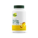 Färsk näring Vegan vitamin D3 + K2 kapslar - 5000 IE D3 + 100mcg K2 som MK-7 för optimal absorption - Immunhälsa, benhälsa, humör - icke GMO - 90 kapslar, 3 månaders leverans