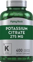 Piping Rock Potassium Citrate Supplement | 275 mg | 400 kapslar | Non-GMO, Gluten Free