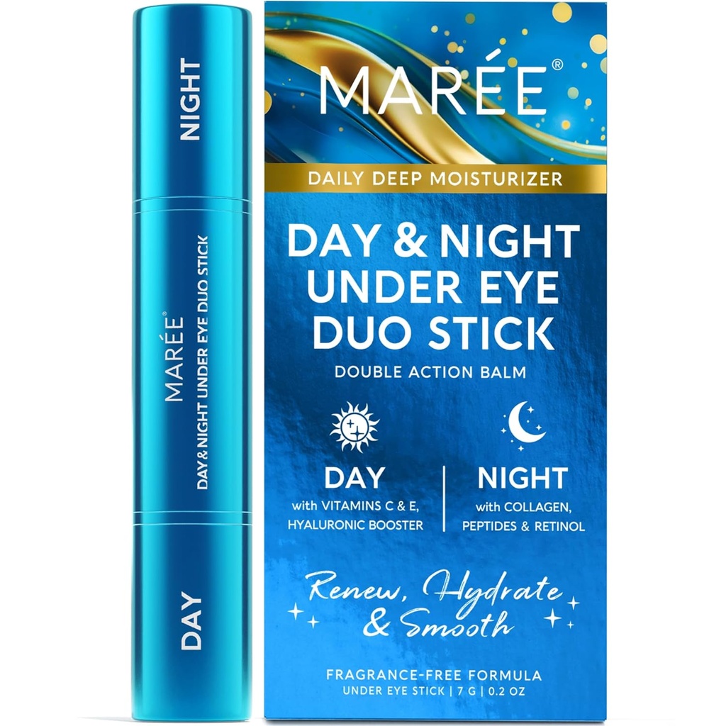 MAREE Under Eye Balm Stick - Under Eye Brightener för mörka cirklar Anti-aging Face Moisturizer - Hyaluronic Acid Vitamin C Serum & Retinol Cream Skin Care - Wrinkle Stick Hydrating Retinol Balm
