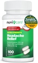 NUVICARE Headache Relief with Acetaminophen 250 mg, Aspirin (NSAID) 250 mg, Caffeine 65 mg - Temporary Relief of Minor Aches & Pains - Compare to Excedrin Extra Strength Pain Reliever (100 Caplets)