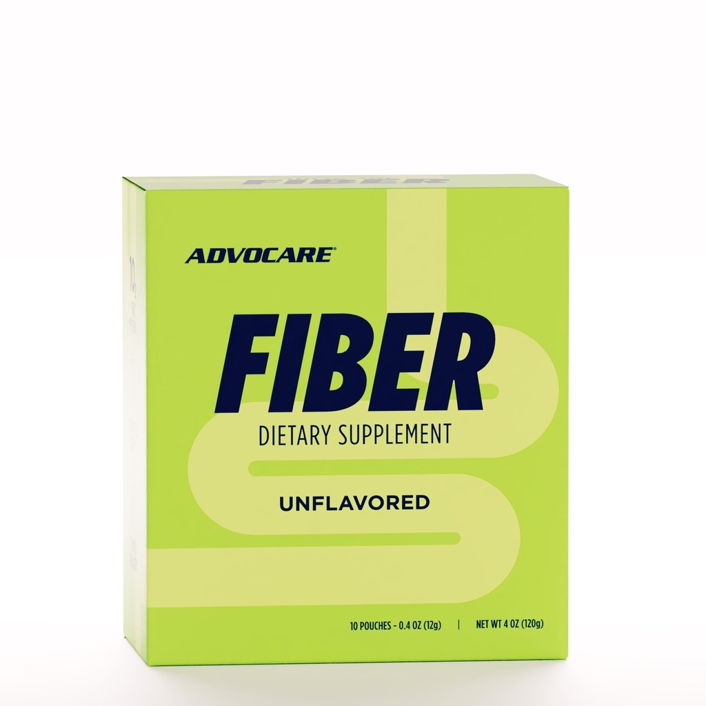 AdvoCare Fiber Dietary Supplement - Daglig pulver Supplement med löslig och olöslig fiber - Blend Inkluderar Psyllium Seed & Corn - Stöder Digestive Health * - Osmakad - 10 Påsar