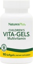 NaturesPlus Barns Vita-Gels Multivitamin, Natur Orange Smak - 90 Softgels, Förpackning av 2 - Gluten Fri - 180 Totala Besparingar