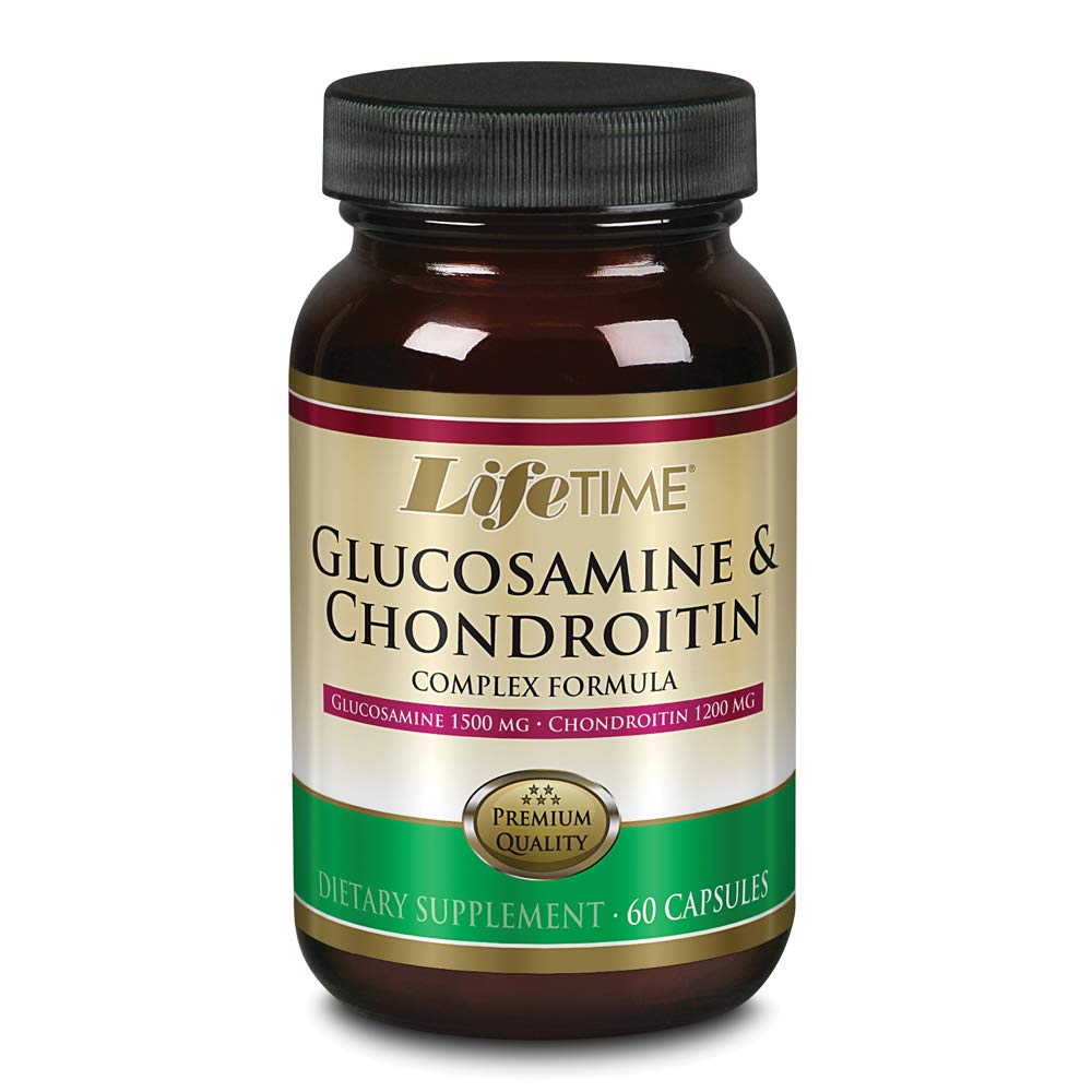 LIFETIME Glukosamin Chondroitin Complex | Stöd Mobilitet, Joints & Recovery | 1500mg Glukosamin, 1200mg Chondroitin | 60 kapslar