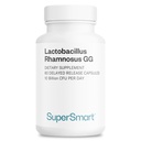 Supersmart Lactobacillus Rhamnosus GG 10 Billion CFU per dag (LGG Probiotic med Inulin) - L. Rhamnosus Supplement | Non-GMO & Gluten Free - 60 DR kapslar