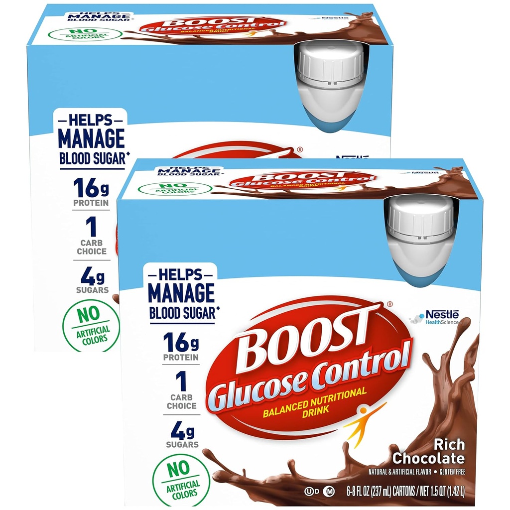 Boost Glucose Control Rich Chocolate redo att dricka, 8 oz., 12 greve